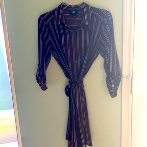 Burgundy button up dress.  iZ Byer